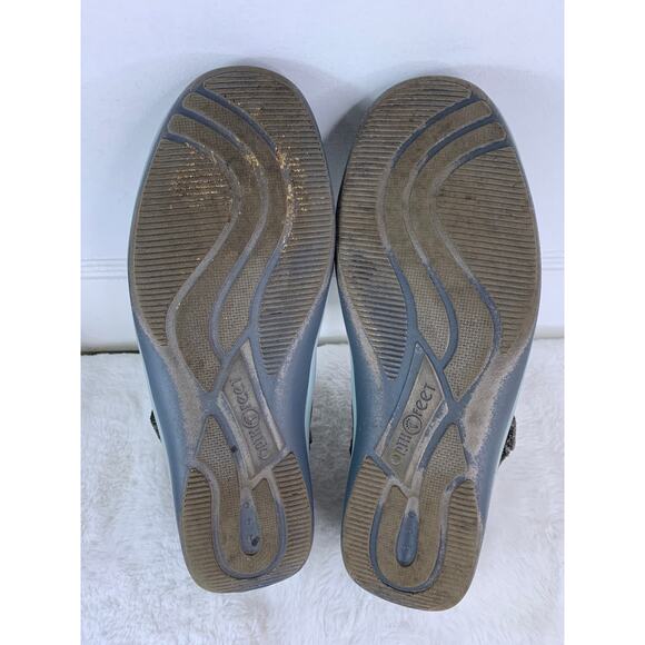 Orthofeet Sanibel Orthopedic Mary Janes Women’s Size 10 Gray Leather Mesh - Picture 6 of 8